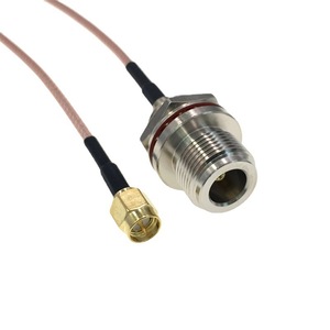 Thấp mất 50ohm N nữ vách ngăn kết nối để SMA nam cáp mở rộng rg316 RF Pigtail cáp đồng trục lắp ráp - Product Image 3