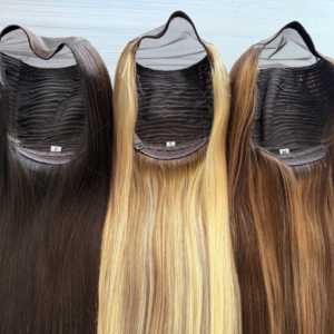 Pelucas con Parte en U sin Pegamento para Mujer -- Peluca de Fibra Capilar Humana con Banda Elástica Transpirable y Línea de Cabello Natural, Cómoda y Segura para el Verano - Product Image 2