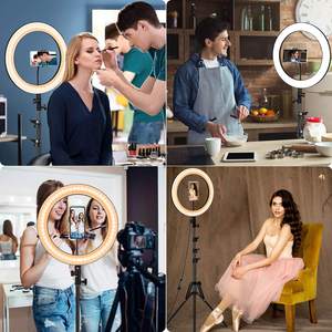 डेस्कटॉप के लिए तिपाई स्टैंड के साथ Dimmable एलईडी अंगूठी प्रकाश मेकअप लाइव ringlights तिपाई के साथ मोबाइल फोन के लिए खड़े हो जाओ Ringlight - Product Image 6