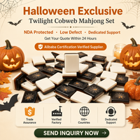 Tuiles de Mahjong en Acrylique Thème Halloween Automne Effrayant OEM |   Motif personnalisé de marque Pumpkin Ghost |   Usine certifiée ISO