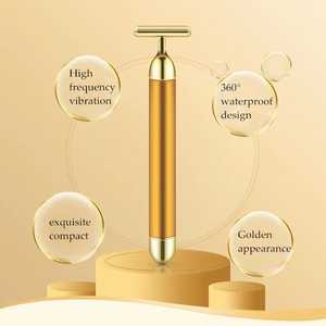 Toptan 24K altın yüz masajı pil gücü ile yeni yüksek frekans cilt bakımı aracı enerji güzellik yüz germe çekin - Product Image 4