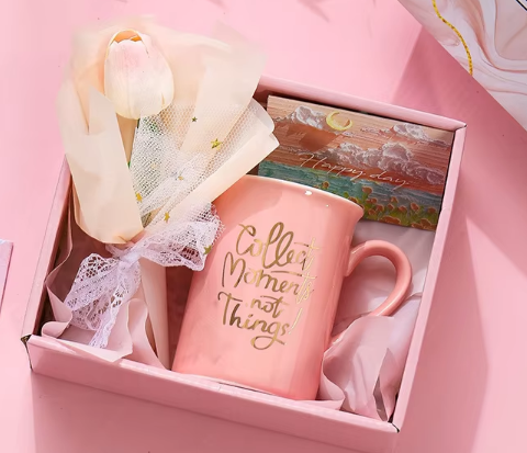 Carta con ciondolo Tulipano Rosa