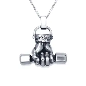 Mens Boxing Necklace Pendant Biker Stainless Steel Boxer Fashion Jewelry Hiphop Chain Accessories Factory Wholesale