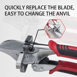 Taiwan Made Labor-Saving Stainless Steel Blade Miter Cutter with Plastic Handle Smooth <b>Edge</b> for Window UPVC Trims Gasket Seals - Product Image 2