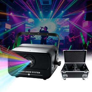 Mini projecteur laser RVB 1W pleine couleur avec animation, DMX512, activé par le <span class=keywords><strong>son</strong></span>, 200 effets pour DJ, discothèque, soirée, club, spectacle, mariage, événement - Product Image 1