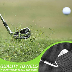 Serviette de golf en microfibre personnalisée avec logo, avec crochet, serviette en coton recyclé de haute qualité, accessoires de golf, livraison directe - Product Image 3