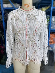 ZHEZHE Moda 2026 Ropa de <span class=keywords><strong>Dama</strong></span> Boutique Blusa de <span class=keywords><strong>Manga</strong></span> <span class=keywords><strong>Larga</strong></span> para Mujer Estilo Urbano Tops Sexys <span class=keywords><strong>Camisa</strong></span> Transparente con Diseño Único Calado - Product Image 3