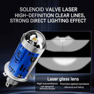 HAIZG Último Modelo al por Mayor, Faros LED para Automóvil con Proyector de Luz Alta y Baja, Lente H4 con Válvula Solenoide, Enchufe Directo, Súper Brillantes - Product Image 6