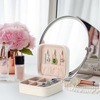 Klassieke PU Lederen Mini Juwelendoos Organizer Groothandel Kleine Reistas voor Sieraden voor Vrouwen Meisjes Bruiloft Cadeaus