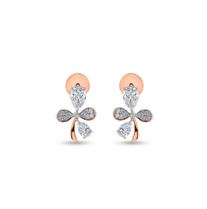 Boucles d'oreilles en diamant étincelant avec un style de goutte gracieux apportant de la sophistication à toute tenue ou occasion d'Inde - Product Image 2