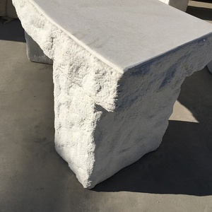 Décoration de jardin nouvellement produite Sculpture à la main de beaux bancs en marbre <span class=keywords><strong>beige</strong></span> personnalisés haut de gamme - Product Image 5