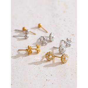 JINYOU-Boucles d'Oreilles Exquises en Acier Inoxydable Plaqué Or pour Bijoux en Zircon Cubique, à la Mode, 1140 - Product Image 4