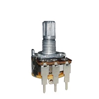 RK163NH5 S2 Commutateur de potentiomètre rotatif à 3 broches pour unité unique TYPE16 Potentiomètre ALPS 100k log Dual Pot 100KAX2 Center Detent