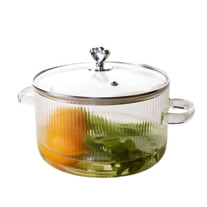 Casserole en verre résistant à la chaleur avec couvercle, cuisson non toxique et saine - Product Image 3