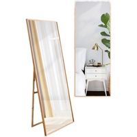 Miroir sur pied en bois massif nordique 2025, miroir mural de luxe pour toute la silhouette, miroir de salle de bain, décoration intérieure, mobilier de salon