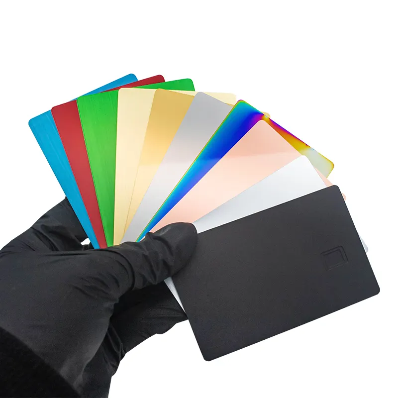 Cores em branco de aço inoxidável EMV Visa Cartão de Crédito Metal Cartão de Crédito Banco Cartão de Débito Metal