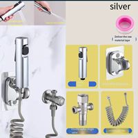 Ensemble de bidet mural moderne en laiton avec pistolet pulvérisateur haute pression, robinet et vannes d'accompagnement en acier inoxydable – Kit WC en gros
