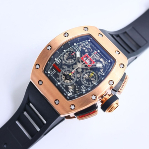 RM011 Men's <b>Skeleton</b> Flyback Chronograph Mechanical <b>Watch</b>, Rose Gold <b>Automatic</b> Fashion Design - Product Image 3