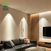 Downlight encastré intelligent à LED RGB anti-éblouissement de luxe pour spa et salon de beauté, réglable, sans cadre, 7W 12W/20W, profil en aluminium COB