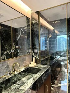 Puradas <strong>Green</strong> Marble -Verde Alpi Natural Dark <strong>Green</strong> Luxury Veins High-End Engineering <strong>Stone</strong> Suitable for Countertops/Walls - Product Image 4