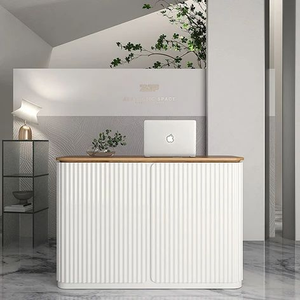 120/150/180cm Small <strong>Beauty</strong> <strong>Salon</strong> Cashier Desk <strong>Pink</strong> White Green Color Available MDF Boutique Cashier Reception Counter Desk - Product Image 3