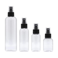 Bouteille de pulvérisation en plastique, contenant à épaule plate, pour animal de compagnie, Transparent, avec couvercle, Spray, pour Toner blanc, de 100/120/150 ml, 50 pièces