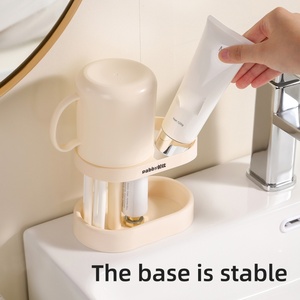 Creative Bathroom Mouthwash Cup Dormitory Toothbrush Holder Set <b>Brushing</b> Tooth Cup Holder Combination - Product Image 4