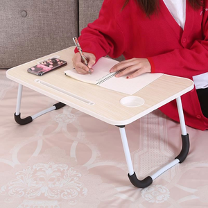 싼 게으른 도박 침대 접히는 노트북 테이블 현대 나무로 되는 접을 수 있는 침대 컴퓨터 책상 - Product Image 6