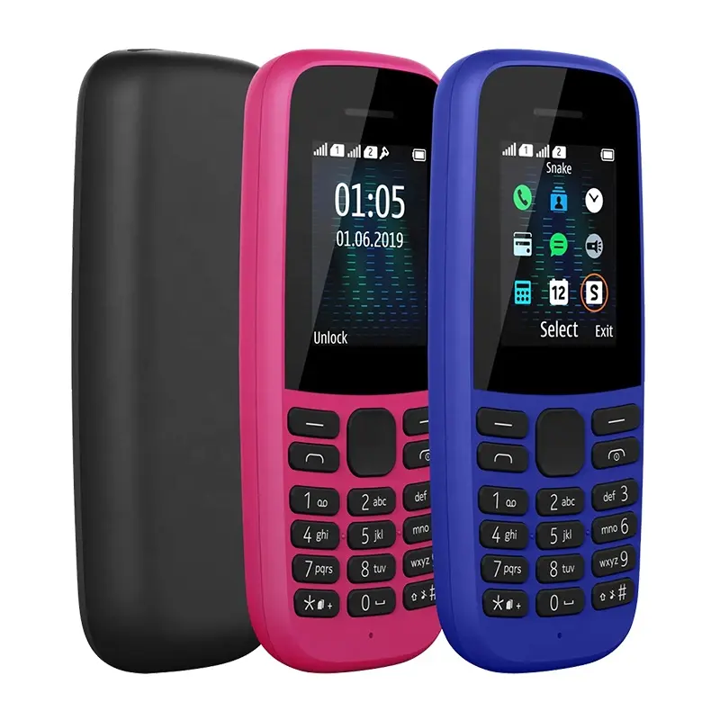 Ponsel keypad merek asli untuk Nokia 105 2019 ponsel bekas fitur murah grosir 106 150 110 130 5310 Bar