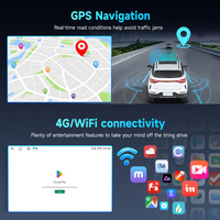 Autoradio Android Hikity 9 ''4 + 64G pour Ford Escape 2007-2012/Ford Kuga 2007-2012/Mazda Tribute 2007-2012 4G/Carplay/Auto/GPS