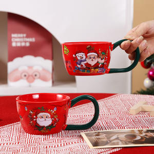 Tazas de Cerámica con Diseño de Santa Claus, Lindas para la Víspera de Navidad y como Regalo Navideño, de Alta Calidad Estética - Product Image 4