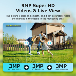 Sectec 9MP Aov An Ninh Máy Ảnh 24/7 Liên Tục Ghi Âm Thông Minh Tự Động Theo Dõi Aov Và PIR <span class=keywords><strong>2</strong></span> Trong <span class=keywords><strong>1</strong></span> Năng Lượng Mặt Trời Máy Ảnh Cho An Ninh Nhà - Product Image 4