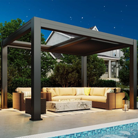 Pérgola de Aluminio que Ahorra Espacio con Luces LED - Fácil Instalación DIY en Horas, Mejora la Estética del Balcón, Asesoramiento de Diseño Gratuito