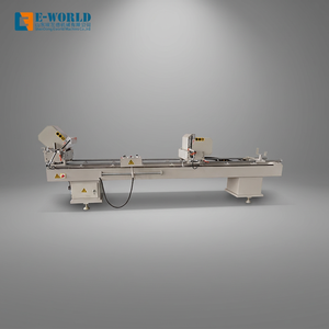 Machine à découper PVC à double tête E-WORLD 380V Haute précision 2.2KW 600kg pour la fabrication de fenêtres et de portes - Product Image 1
