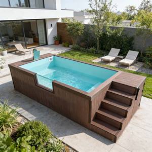 Luxury Fiberglass Above Ground Swimming <b>Pool</b> Swim Spa Jacuzzi Mosaic Tiles Garden Family Children Customized Color - Product Image 1