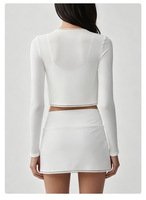 Ensemble de yoga personnalisé à séchage rapide pour femmes, 3 pièces : soutien-gorge rembourré, veste, short taille haute en Spandex/Nylon, anti-transpiration, intérieur/extérieur