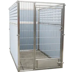 Chenil de promenade en acier inoxydable sur mesure Cage de luxe à grand espace pour chien Chenil de promenade pour chien Chenil d'embarquement en usine professionnel