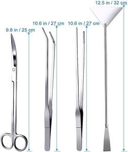 Инструмент для аквариума, длинный пинцет, ножницы, шпатель, 4 в 1 Набор для водных растений из нержавеющей стали для заквасок для рыб - Product Image 4