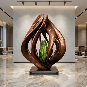 Escultura de Acero Inoxidable con Pétalos de Flor Blanca Grande, Moderna, Pintada, Resistente a la Intemperie, Elegante Decoración Floral para Jardín, Parque o Centro Comercial - Product Image 1