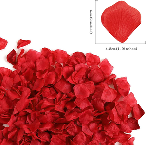 Decoración Romántica para la <span class=keywords><strong>Noche</strong></span> <span class=keywords><strong>de</strong></span> San Valentín, Pétalos <span class=keywords><strong>de</strong></span> Rosa Roja Oscura <span class=keywords><strong>de</strong></span> Seda Artificial, para Hotel, Hogar, Fiesta, Acción <span class=keywords><strong>de</strong></span> Gracias - Product Image 4