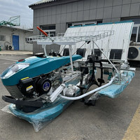Repiqueuse de riz à moteur essence 4 rangs, autoportée, pour la plantation de riz, profondeur réglable, haute efficacité