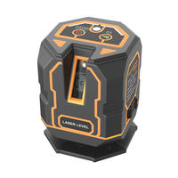 Niveau laser professionnel à lumière verte 5 lignes alimenté par batterie avec support magnétique Niveau Laser