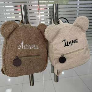 Lindo Oso de felpa <span class=keywords><strong>mochila</strong></span> bordada <span class=keywords><strong>nombre</strong></span> Otoño Invierno niños al aire libre bolsos de hombro personalizados bolsas de regalo para niños - Product Image 2