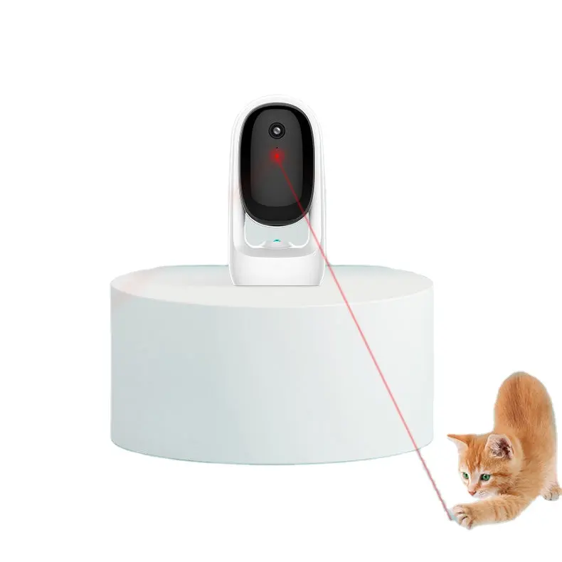 Moda design mobile app wifi controle remoto sete cores ajustável hq vídeo laser brinquedo para gatos