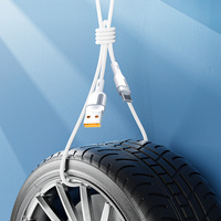 Kabel Data USB Silikon 1m Grosir Tipe A ke C 3A Kabel Data Pengisian Cepat Silikon untuk Ponsel Pengiriman Cepat