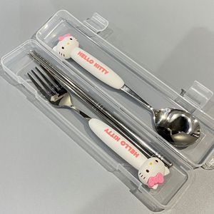 Cuchara y Tenedor <span class=keywords><strong>de</strong></span> Acero Inoxidable 304 con Diseño Creativo <span class=keywords><strong>de</strong></span> Orejas <span class=keywords><strong>de</strong></span> Perro, Juego <span class=keywords><strong>de</strong></span> Cubiertos Desechables Portátiles para Niños - Product Image 6
