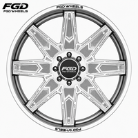 Jantes forgées FGD 22 26 28 pouces à déport négatif, face usinée, 8x170 8x180, jantes en alliage forgé 28*16 pour camions lourds GMC Ford