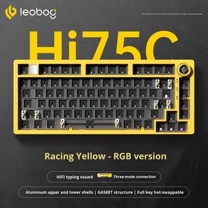 Kit de personnalisation de clavier mécanique à trois modes LEOBOG Hi75C, sans fil, pour jeux électroniques, ordinateur de bureau, bureau, rétroéclairage RVB - Product Image 6