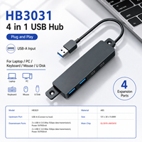 Hub USB 3.0 de 4 Puertos al por Mayor, Chip GL3510, 5Gbps de Alta Velocidad, Adaptador Divisor Dual Tipo C a Doble USB A para Laptop