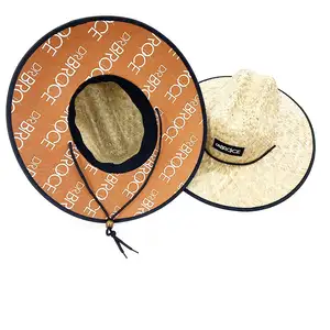 时尚宽边皱褶草帽哈丝带太阳帽夏季沙滩小麦儿童太阳帽